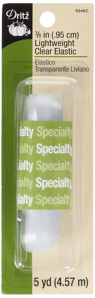 Amazon.com: Dritz 9346C Lightweight Elastic, Clear, 3/8-Inch